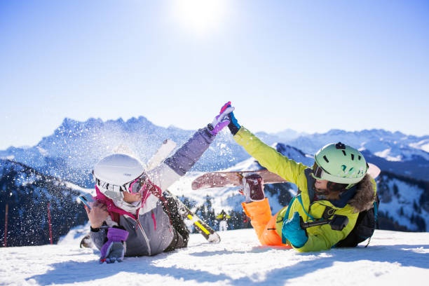 Brazilians enjoying the snow in Farellones, Santiago de Chile