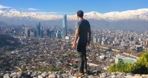 Traveler enjoying outdoor adventure activities in Santiago, Chile.